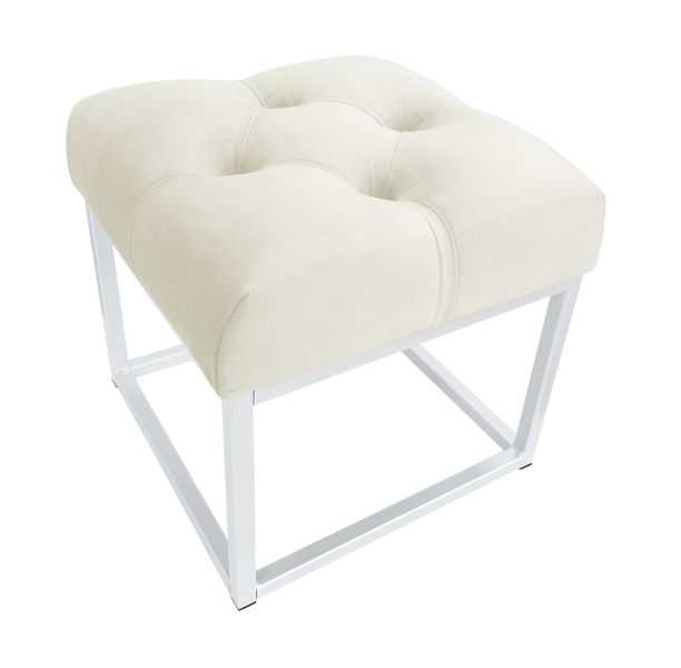 Pufa CHESTERFIELD LOFT ławka postawa biała MG50 zdjęcie 1