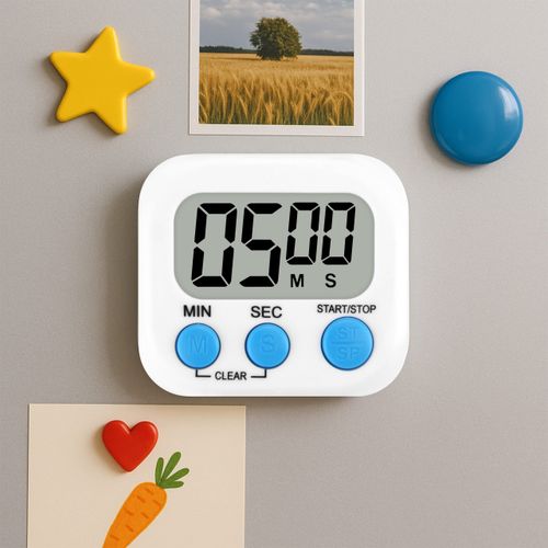 Minutnik stoper timer kuchenny na magnes cyfrowy magnetyczny lcd biały na Arena.pl