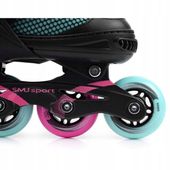 BS-616TP 3w1 ŁYŻWY + ROLKI + WROTKI regulowane SMJ sport 27-30