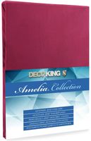 Prześcieradło DecoKing AMELIA MAROON 80-90+30