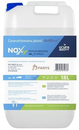 Płyn katalityczny do diesla AdBlue MOCZNIK AD BLUE Noxy DPF 18 litrów 32,5% na Arena.pl