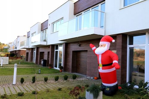 DMUCHANY MIKOŁAJ 1,2M GWIAZDOR LAMPKI choinkowe LED sople choinka ozdoby na Arena.pl