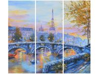 90CM 80 OBRAZ 3 ELEM ALEJKA PARYŻU ŚCIENNY