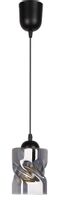 Felis lampa wisząca czarny 1x60W E27 klosz dymiony