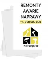 Ulotki A4 reklamowe firmowe 100 sztuk różne wzory remonty naprawy awarie