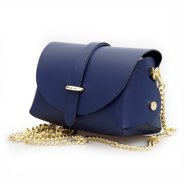 TOREBKA skórzana listonoszka z łańcuszkiem mini V144 srebrna zdjęcie 7