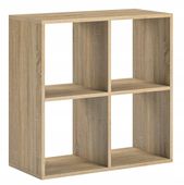 Regał Otwarty Kwadrat Dwustronny Do Salonu Biura Platon 70 x 70 CM Sonoma