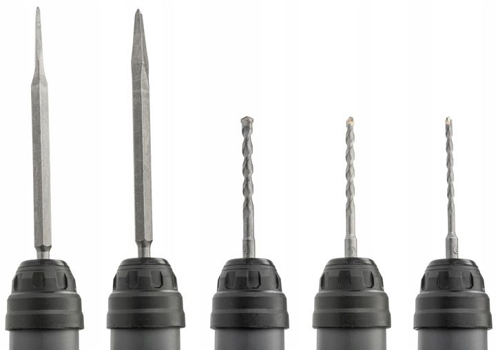 MŁOT UDAROWY MŁOTOWIERTARKA UDAR SDS+ 2600W 5,5J WALIZKA 3X WIERTŁO DŁUTA zdjęcie 6