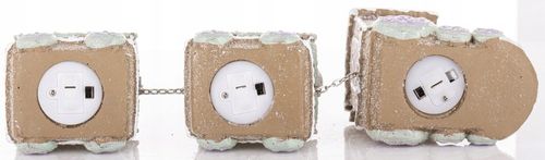 FIGURKA POCIĄG ŚWIĄTECZNY PIERNIKOWY LED WAGONY Z OŚWIETLENIEM 13x29,5x7 CM na Arena.pl