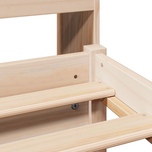 Łóżko z regałem, bez materaca, 90x200 cm, sosnowe na Arena.pl