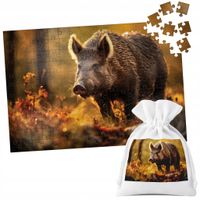 PUZZLE TRADYCYJNE - ZWIERZĘTA DZIKIE LEŚNE DZIK - 110 el