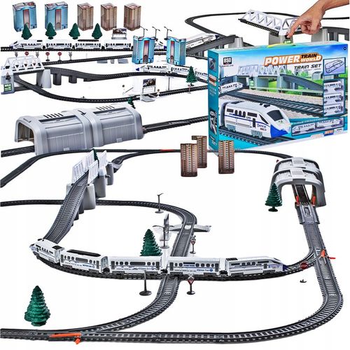 Kolejka elektryczna OGROMNY TOR MOST TUNEL 914cm Pociąg na baterie XXL na Arena.pl