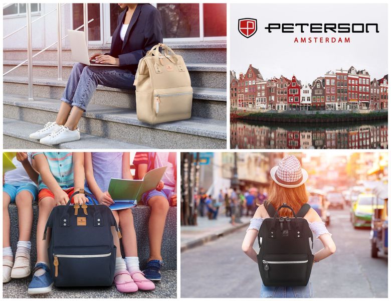 plecak materiałowy ptn beta-0350 ecru zdjęcie 15