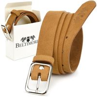 Beltimore Damski Pasek Skórzany Camel Pudełko A88