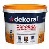 Dekoral Akrylit W Farba lateksowa ODPORNA NA SZOROWANIE biała 10L