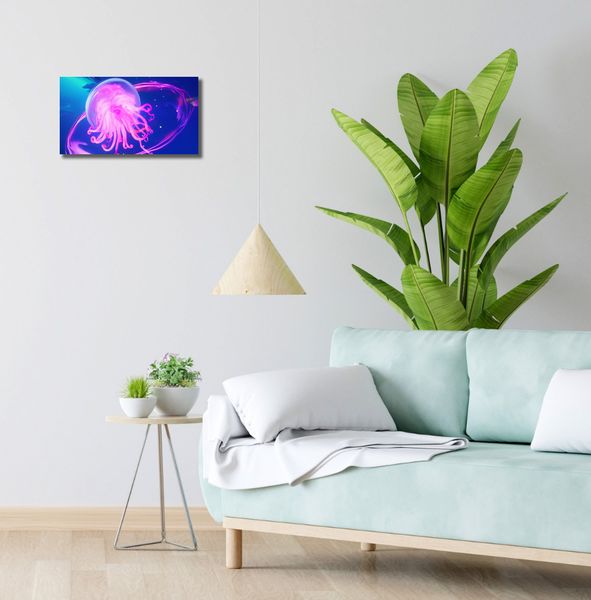 Obraz 40x20cm Neonowa Meduza zdjęcie 2