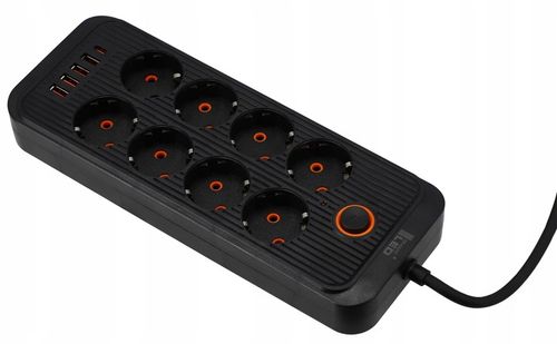Przedłużacz listwa zasilająca sieciowa 2M 8 gniazd + 4 gniazd USB ładowarka na Arena.pl