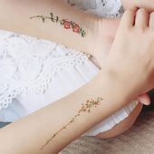 Paperself tatuaż kwiat w stylu Vintage Flower