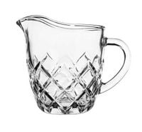 Dzbanek dzbanuszek szklany do mleka śmietanki 200 ml KARIN tłoczony wzór romby