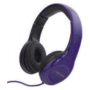 Słuchawki z mikrofonem Esperanza EH138V Soul czarno-fioletowe