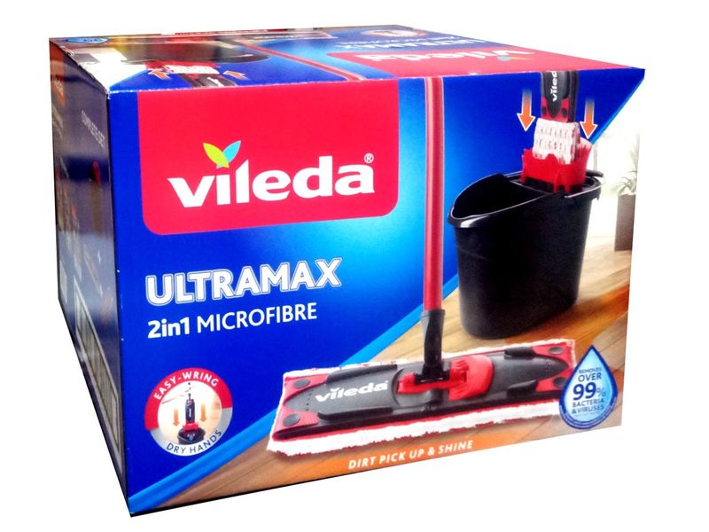 Mop płaski Vileda UltraMax - Mop + Wiadro zdjęcie 1