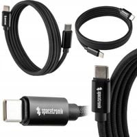 Kabel magnetyczny USB-C Spacetronik 1,8m 60W 480 Mbps 8K przewód czarny