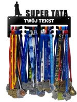 Wieszak na medale SUPER TATA twoje imię dowolny tekst 126.1