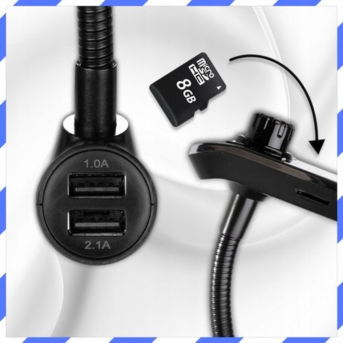 TRANSMITER BLUETOOTH FM SAMOCHODOWY ZESTAW GŁOŚNOMÓWIĄCY NA AUX 2x USB HY68 na Arena.pl