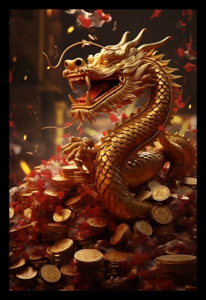 Plakat 20x30cm Smok Bogactwa zdjęcie 2