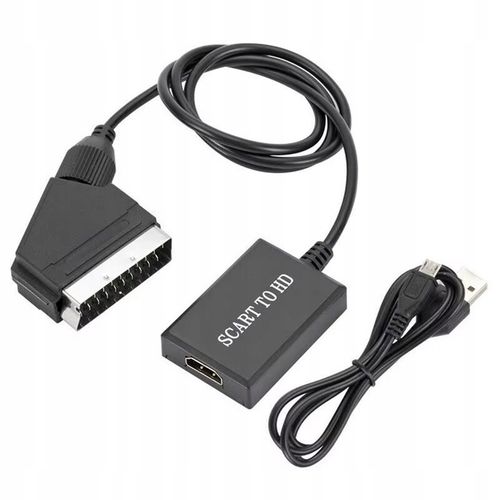 Kabel adapter konwerter z Euro / Scart do HDMI 1080p przejściówka TV na Arena.pl