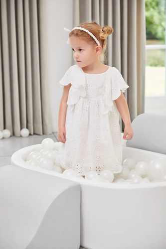 basen z kulkami Oval biały ekoskóra + 200 kulek na Arena.pl