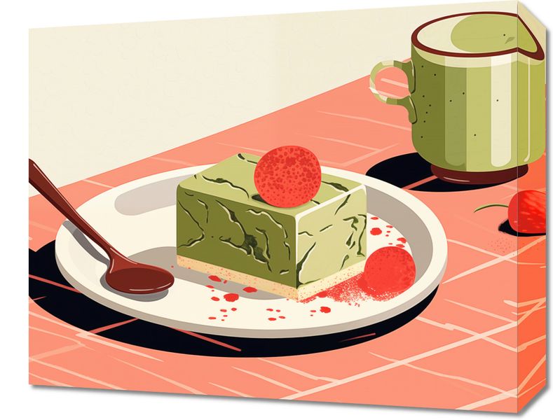 Obraz 50x40cm Deser Matcha zdjęcie 1