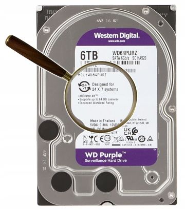 DYSK TWARDY WESTERN DIGITAL WD64PURZ WD PURPLE 6TB SATA 3,5" na Arena.pl
