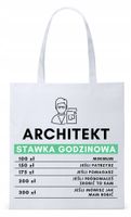 Dla Architekta Na Prezent Torba Eco Biała Shopper Z Nadrukiem Ze Zdjęciem