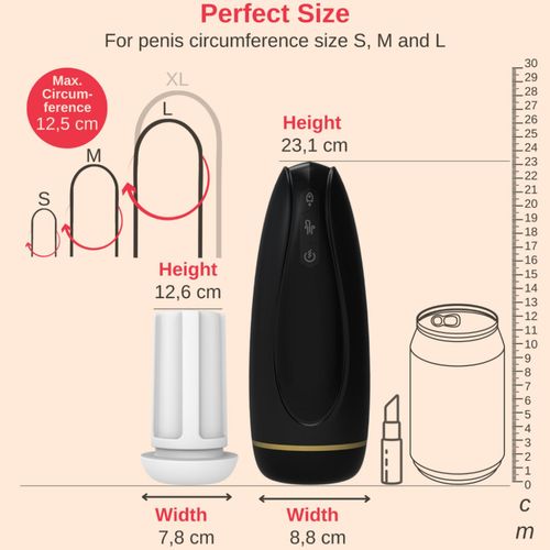 Masturbator - Nappex™ Branco Black - Premium Mastubators (10 Languages na Arena.pl