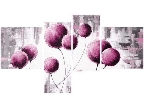 100 55CM OBRAZ 4 ELEM ABSTRAKCYJNE DMUCHAWCE FUKSJI PŁÓTNO DRUK na Arena.pl