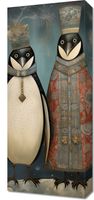 Obraz 30x70cm Królewskie Pingwiny