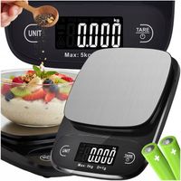 WAGA KUCHENNA ELEKTRONICZNA WYŚWIETLACZ LCD DOTYKOWA PRECYZYJNA 5KG/1G