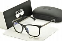 Okulary Zerówki MĘSKIE filtr Blue Light Komputera OCHRONNE + ETUI + SZMATKA