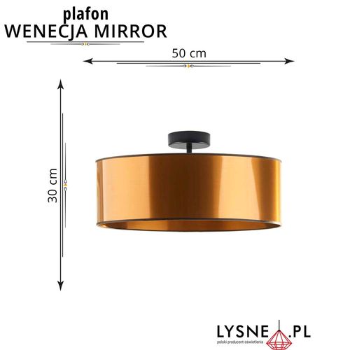 Plafoniera WENECJA MIRROR fi-50cm na Arena.pl
