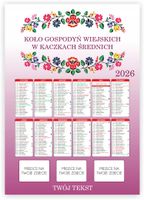 KALENDARZ KGW KOŁO GOSPODYŃ WIEJSKICH 2026 300 szt dużo wzorów