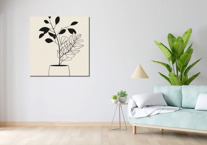 Obraz 90x90cm Prostota Doniczki zdjęcie 2