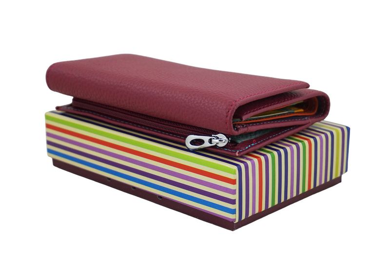 Funkcjonalny portfel damski - Fuksja zdjęcie 3