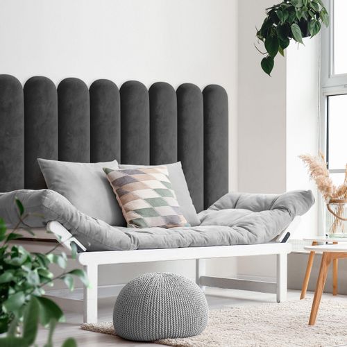 PANEL ŚCIENNY TAPICEROWANY PŁOTEK GRAFITOWY 100cm x 20cm na Arena.pl