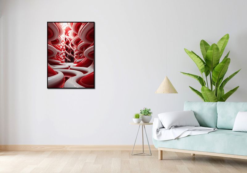 Plakat 64x90cm Czerwone Wiry zdjęcie 4