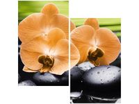 60X60CM STORCZYK POMARAŃCZOWY DWU OBRAZ ŚCIAN