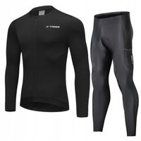 Getry Spodnie Rowerowe Bluza Ocieplany Zestaw Męski Z Wkładką Żelową 3XL