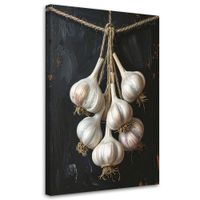 Obraz do kuchni restauracji baru jadalni, Wiszący czosnek warzywa
