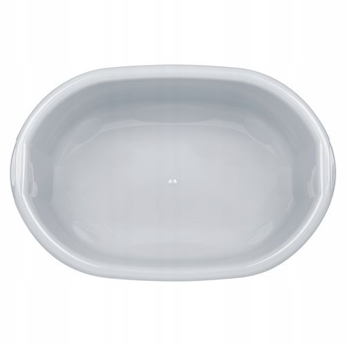 DUŻA MISKA WANIENKA OWALNA PLASTIKOWA Z UCHWYTAMI KOSZ NA PRANIE 45L SZARA na Arena.pl