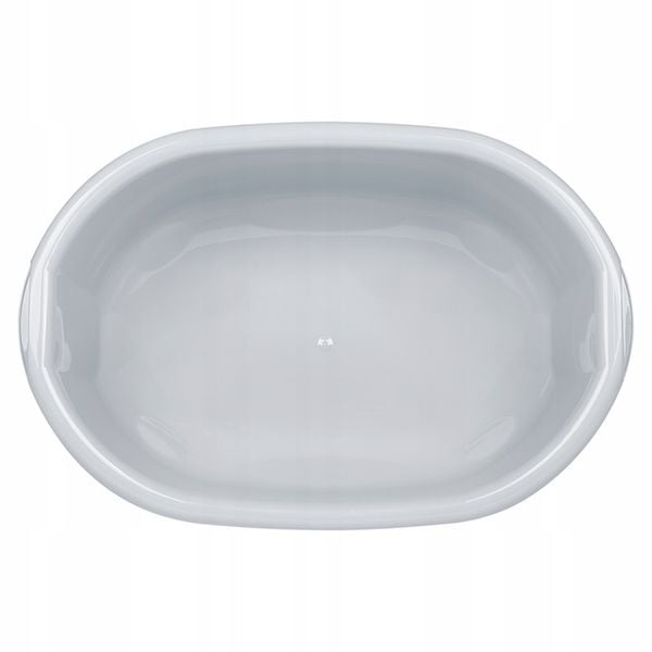 DUŻA MISKA WANIENKA OWALNA PLASTIKOWA Z UCHWYTAMI KOSZ NA PRANIE 45L SZARA zdjęcie 8